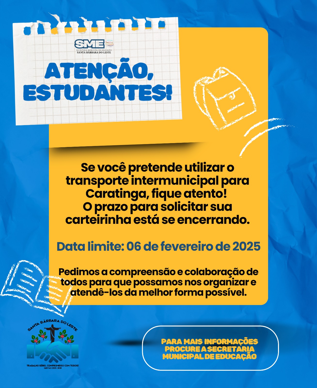 ATENÇÃO, ESTUDANTES!